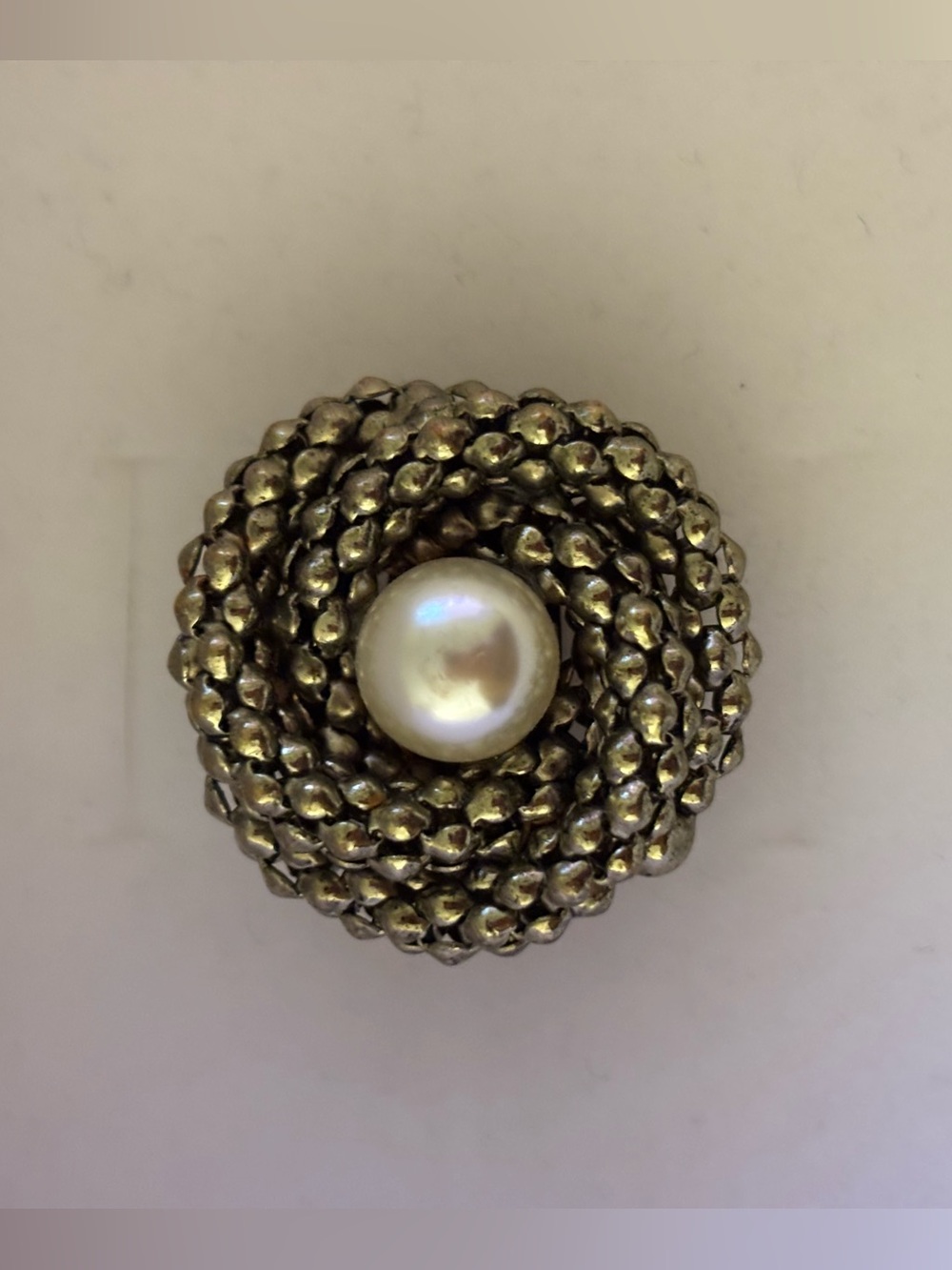 Vintage-Inspired Gold Pearl Cluster Ring